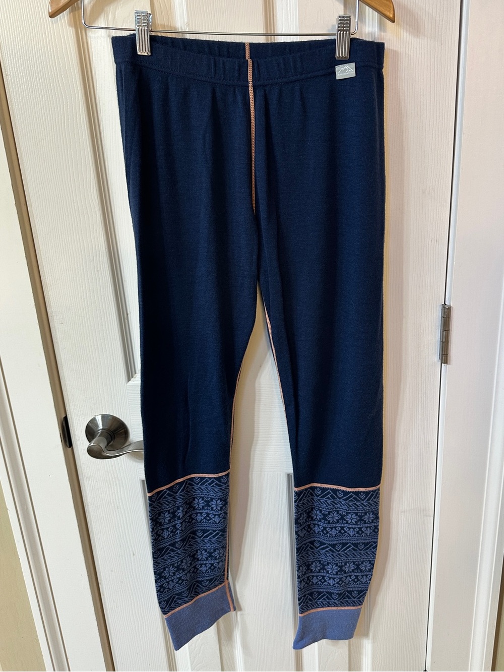Merino Tech Women's Merino Pants 250 Nordic Tale Berry Large Ski Base Layer Hike